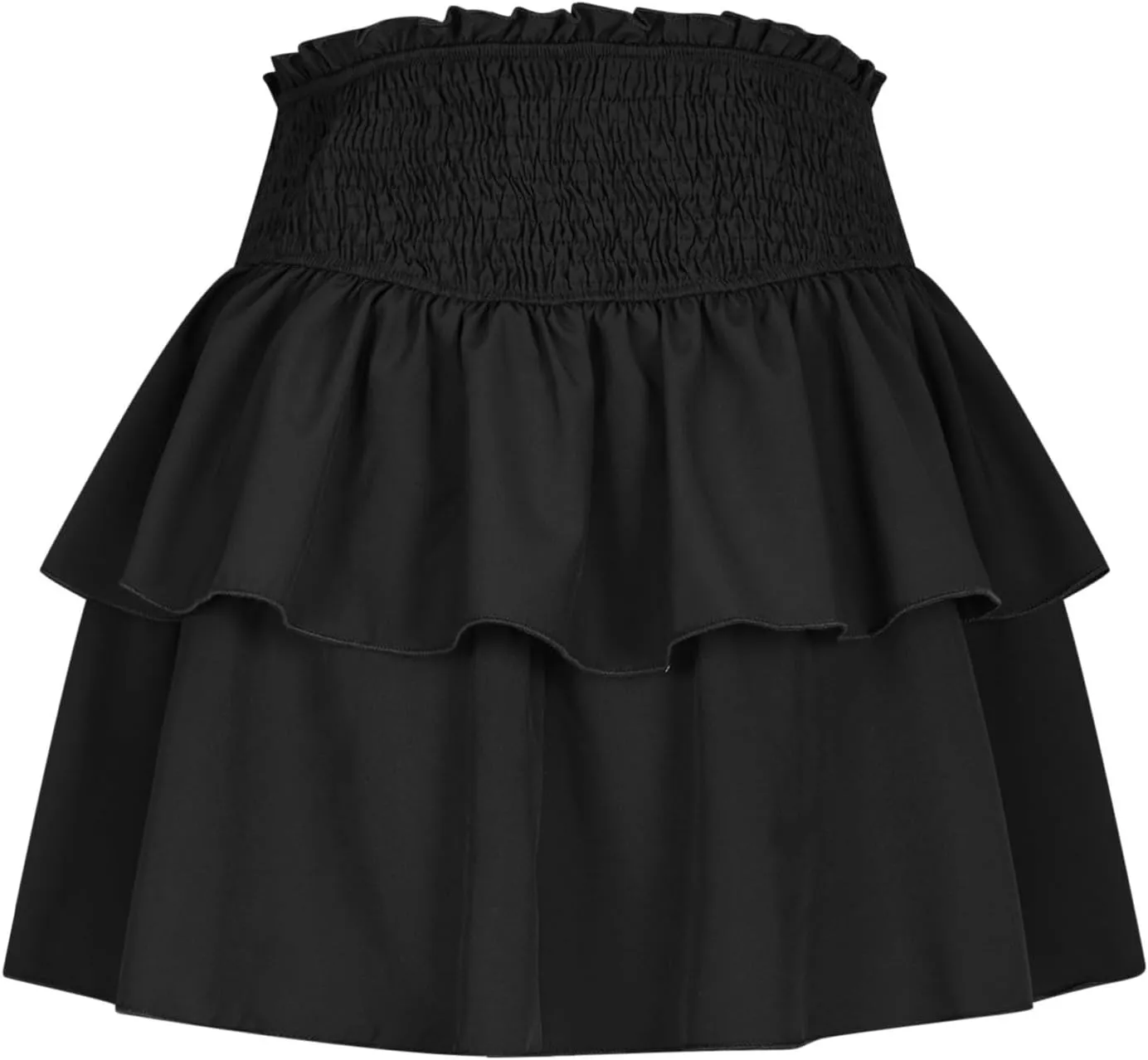 2025 New Skirts for Women Classic Layered Short Skirt Solid Color High Waisted Casual Skirt Pleated Beach Boho Skirt