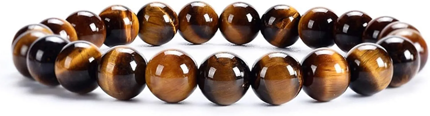 72ore Tiger Eye Bracelet Beaded Bracelet Natural Stone Bracelet Gifts for Dad Brother