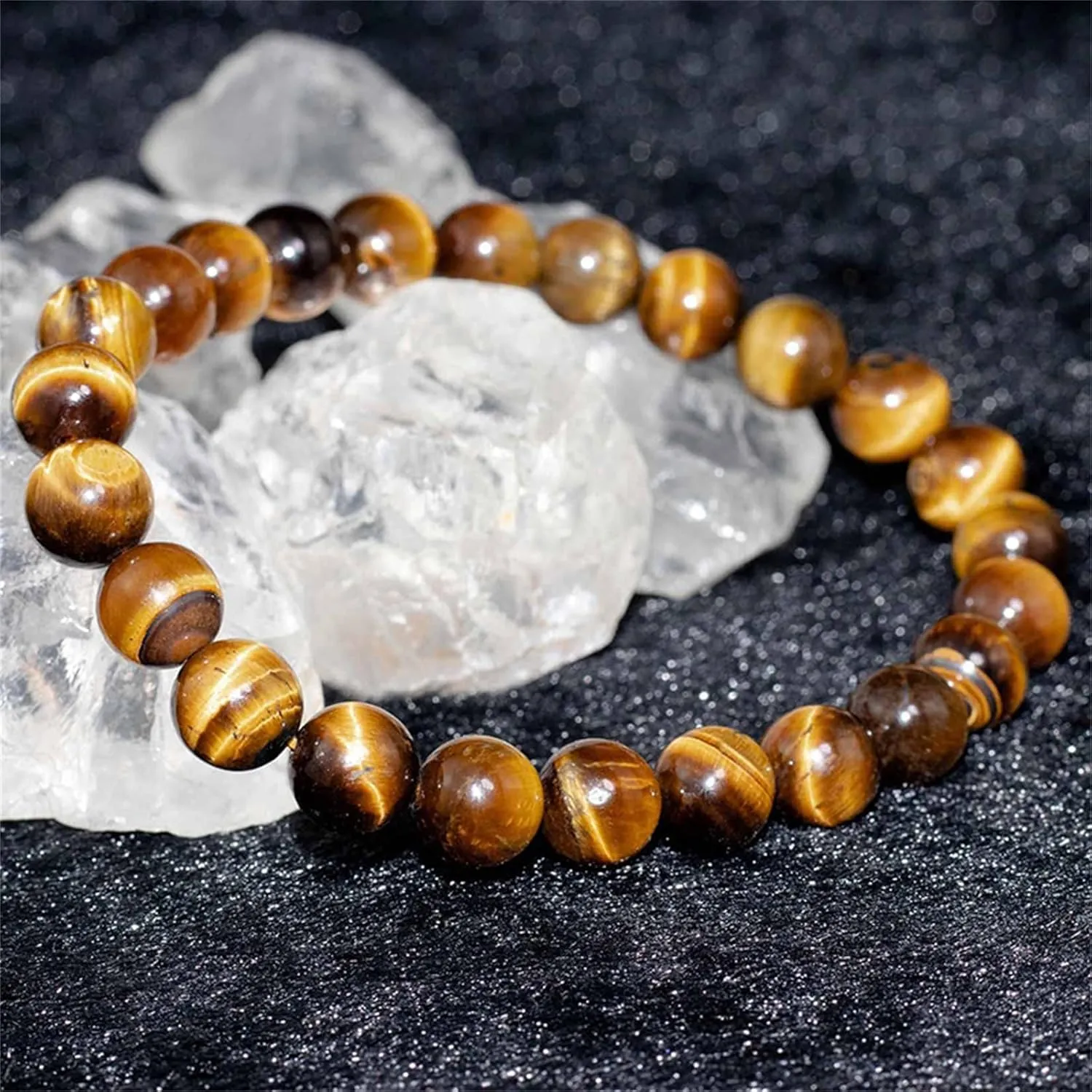 72ore Tiger Eye Bracelet Beaded Bracelet Natural Stone Bracelet Gifts for Dad Brother
