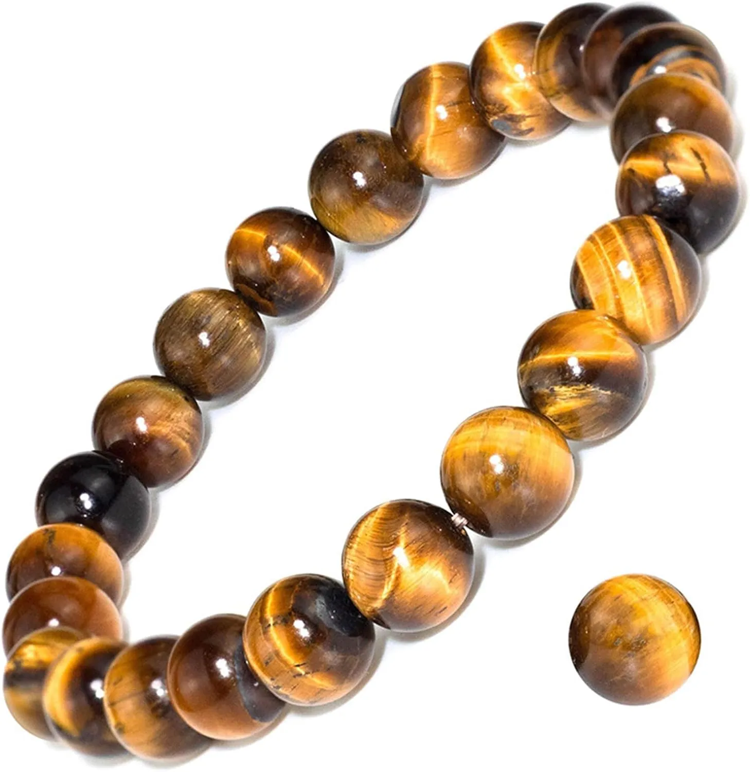 72ore Tiger Eye Bracelet Beaded Bracelet Natural Stone Bracelet Gifts for Dad Brother