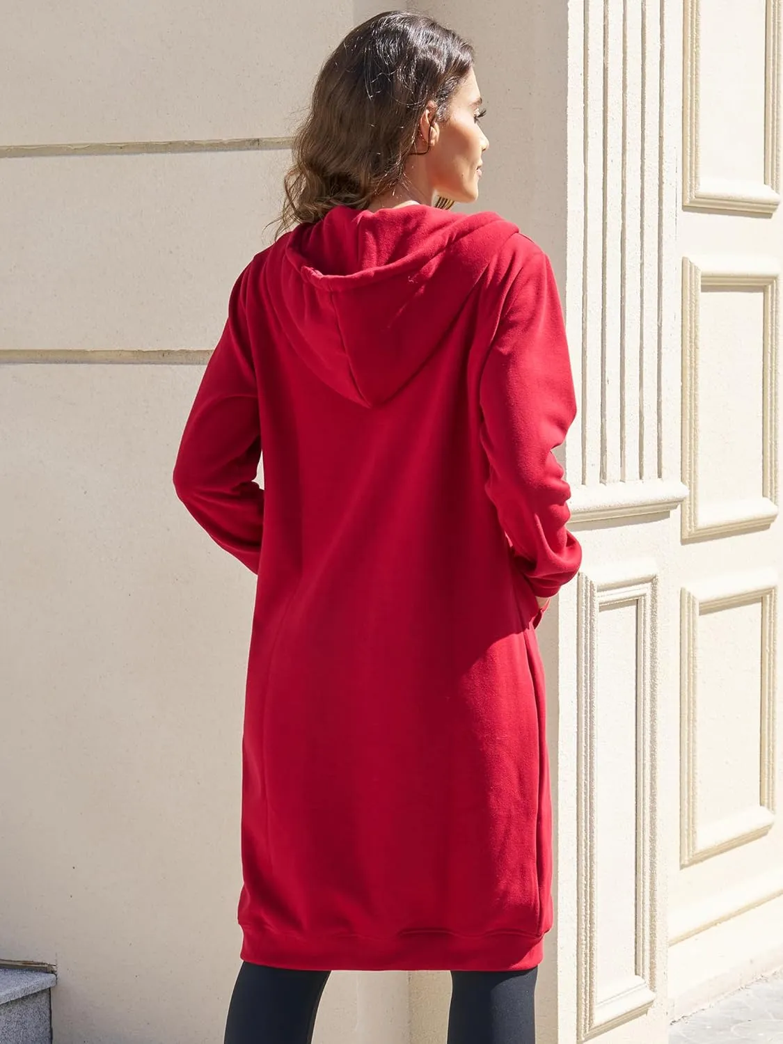 Ablanczoom Hoodies for Women Fashion Sweatshirts: Comfortable Full Zip Up Hoodie Womens Long Fleece Sweatshirt with Pockets