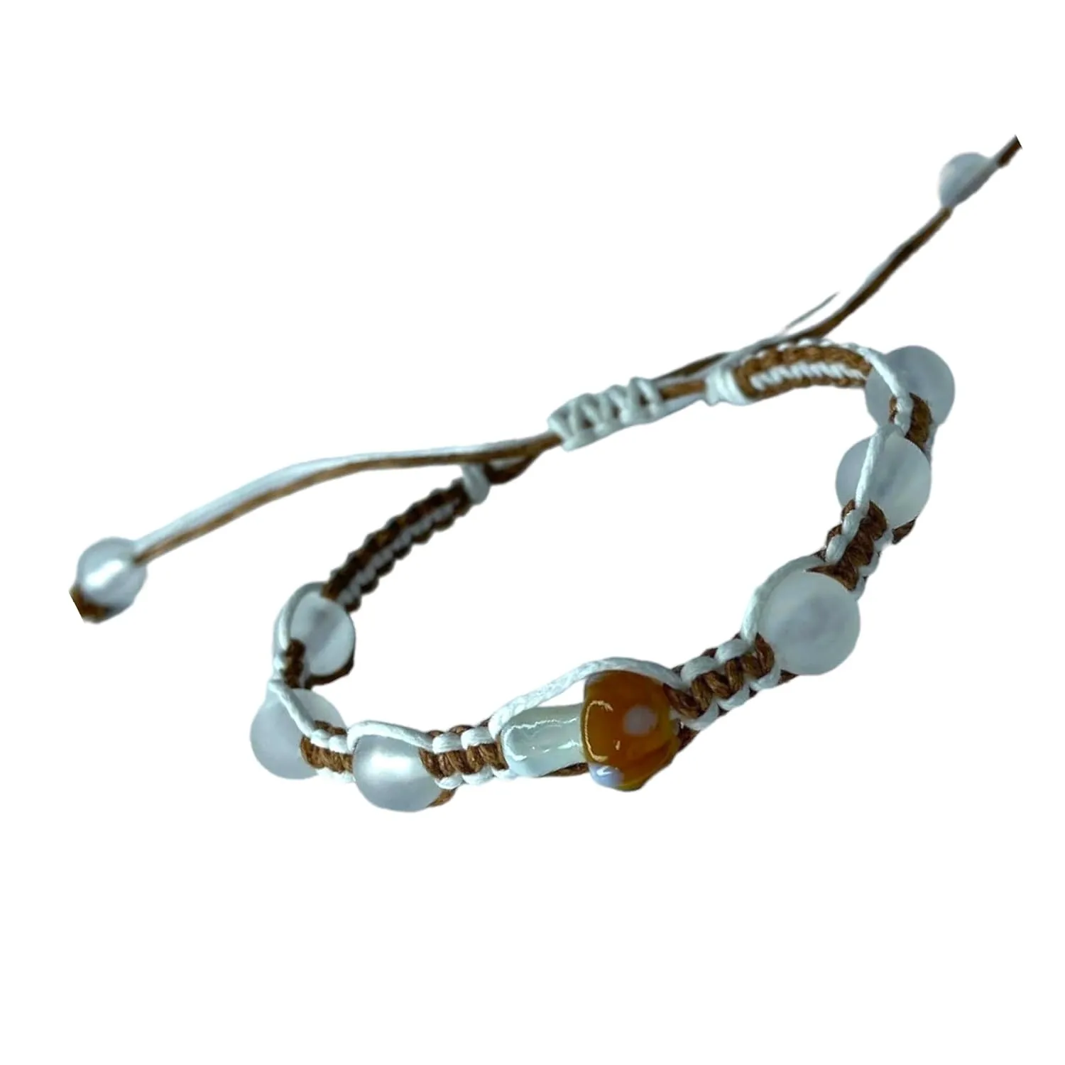 Adjustable Macram Charm Beaded Friendship Bracelet for Teen Girls or Women Handmade Gifts Boho Beads