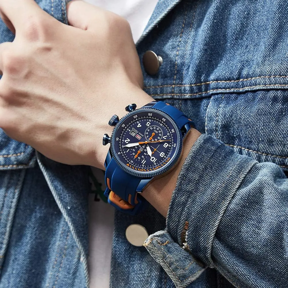 AIMES Watch for Men Sport Military Waterproof Chronograph Mens Watches Analog Quartz Big Face Classic Stylish Fashion Casual Designer Business Work Wrist Watch Elegant Gift for Men