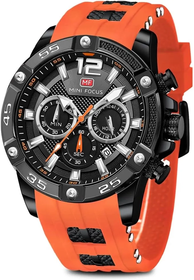 AIMES Watch for Men Sport Military Waterproof Chronograph Mens Watches Analog Quartz Big Face Classic Stylish Fashion Casual Designer Business Work Wrist Watch Elegant Gift for Men