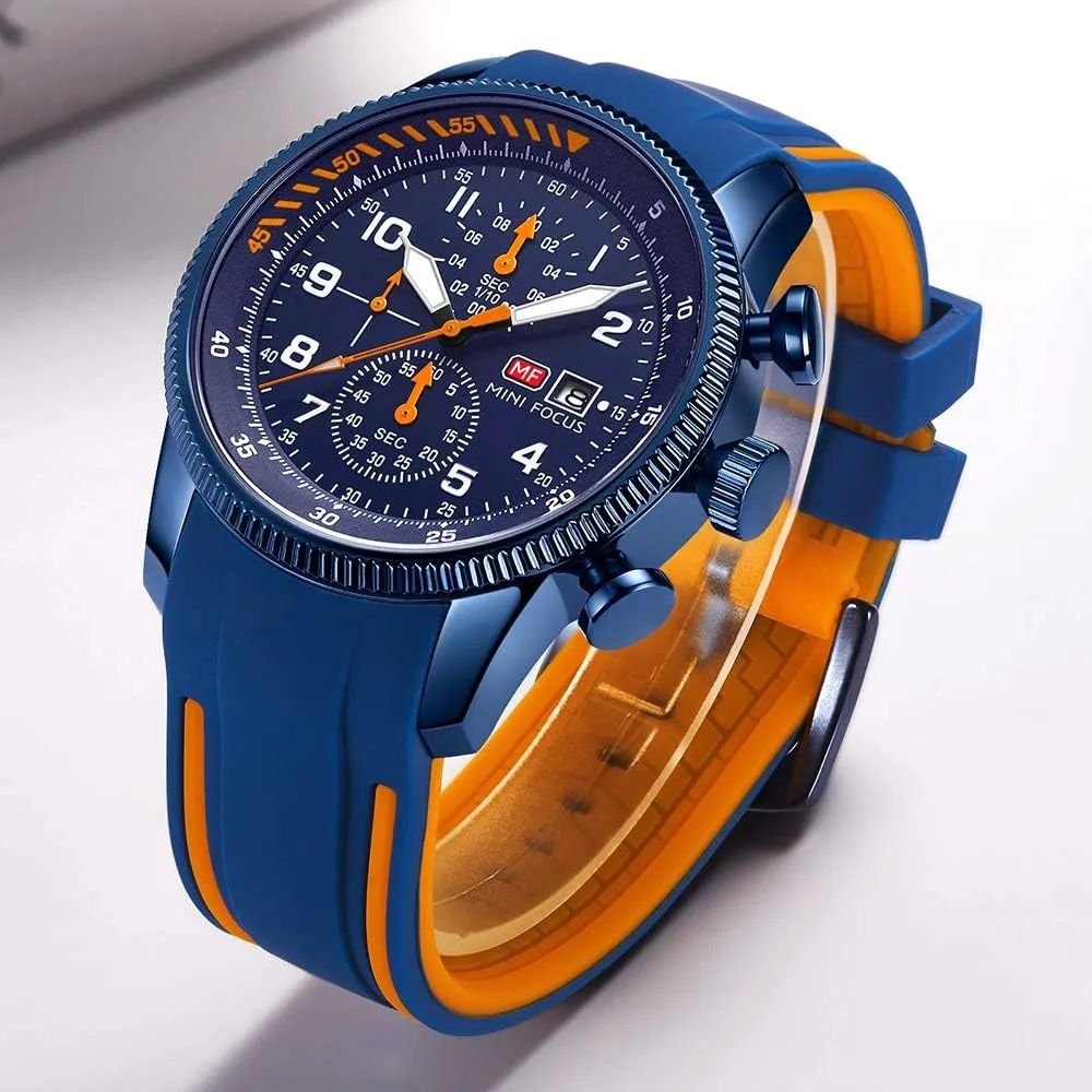 AIMES Watch for Men Sport Military Waterproof Chronograph Mens Watches Analog Quartz Big Face Classic Stylish Fashion Casual Designer Business Work Wrist Watch Elegant Gift for Men