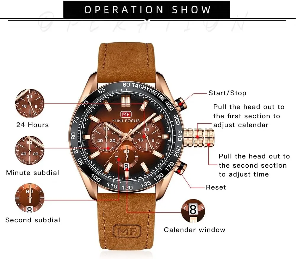 AIMES Watch for Men Sport Military Waterproof Chronograph Mens Watches Analog Quartz Big Face Classic Stylish Fashion Casual Designer Business Work Wrist Watch Elegant Gift for Men
