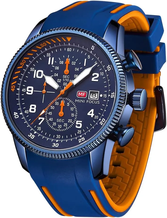 AIMES Watch for Men Sport Military Waterproof Chronograph Mens Watches Analog Quartz Big Face Classic Stylish Fashion Casual Designer Business Work Wrist Watch Elegant Gift for Men