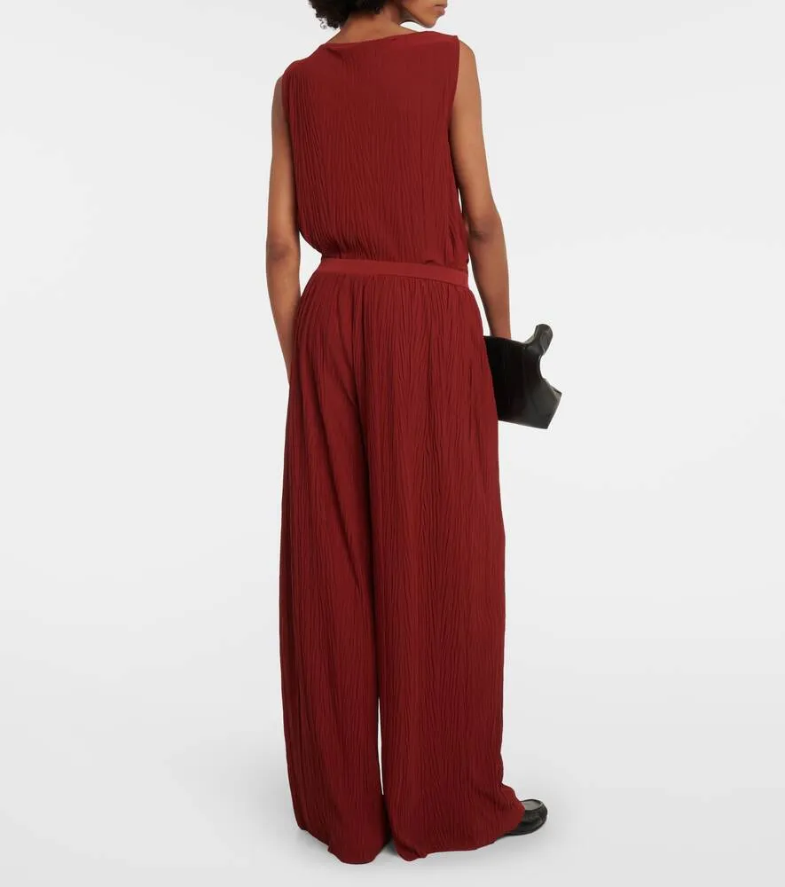 Alfonsa wide-leg trousers in MAX MARA jersey, red