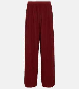 Alfonsa wide-leg trousers in MAX MARA jersey, red