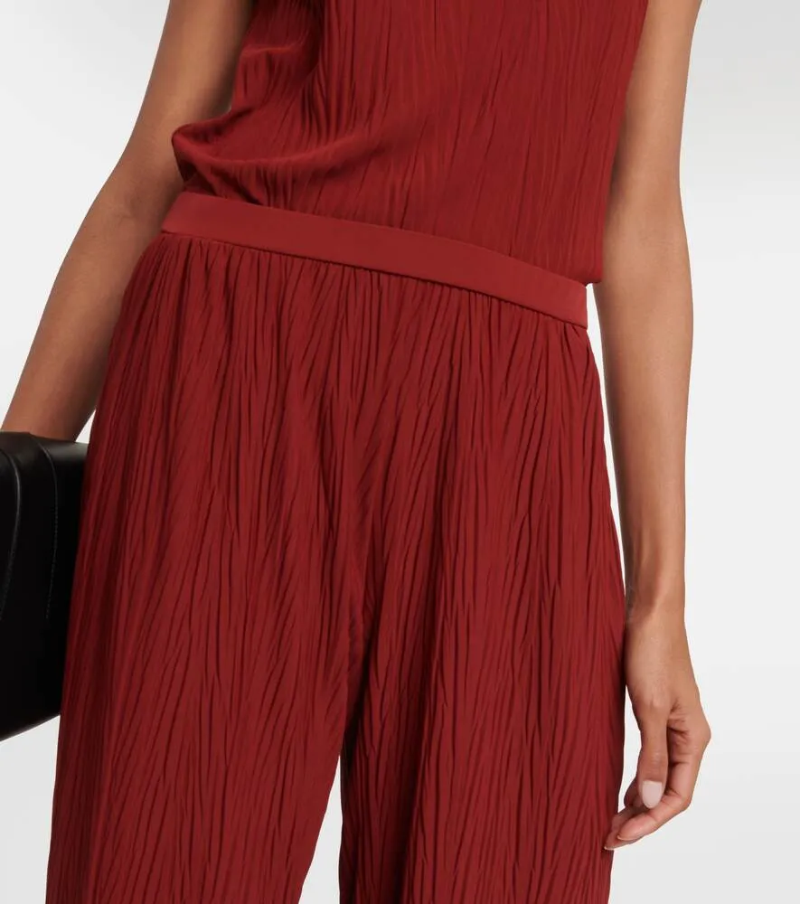 Alfonsa wide-leg trousers in MAX MARA jersey, red