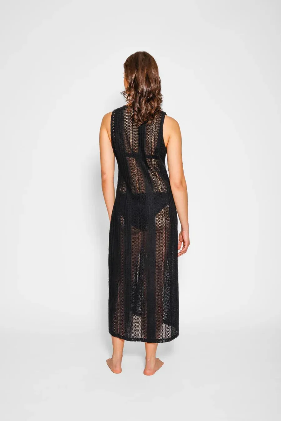 AMALFI MIDI DRESS BLACK