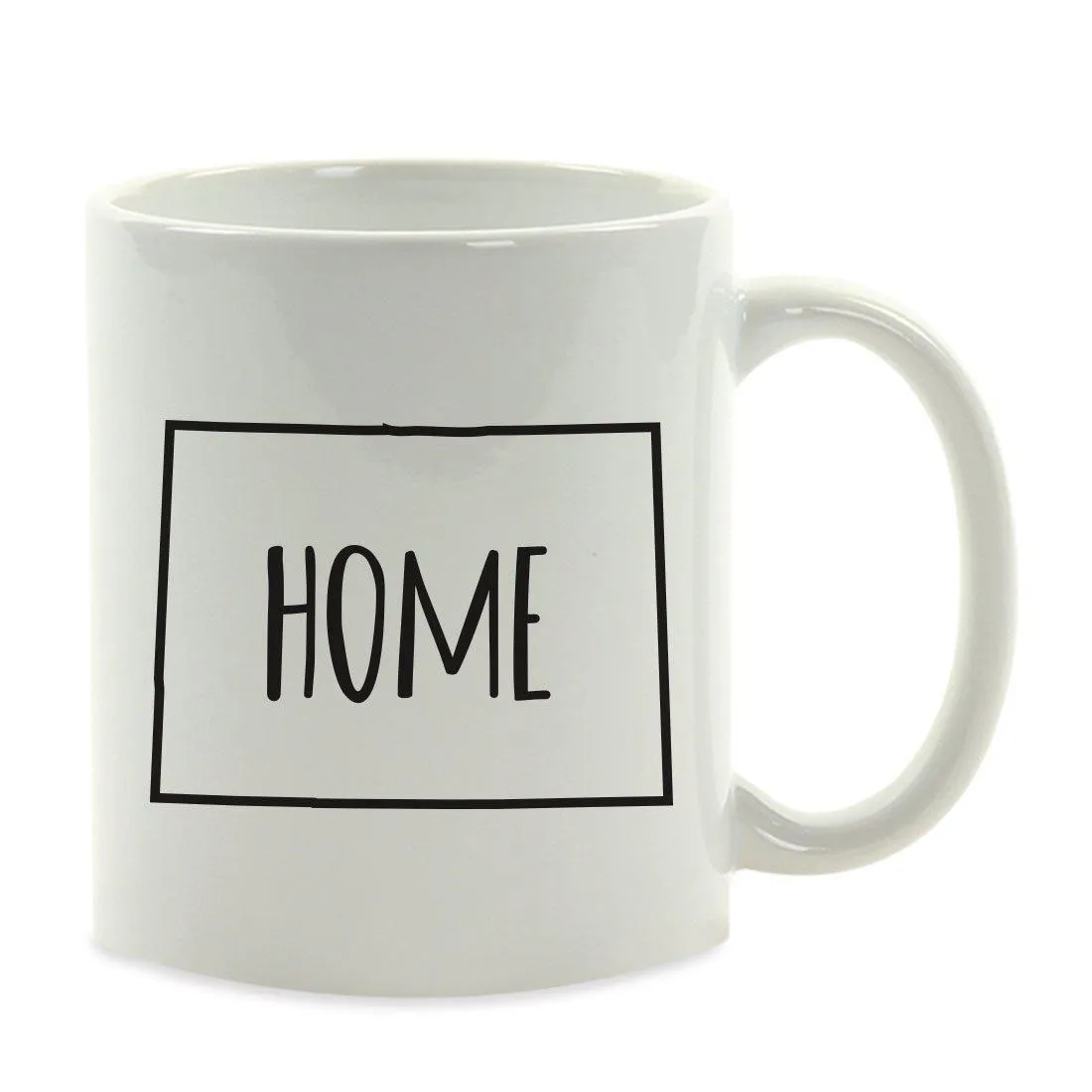 Andaz Press 11oz US State Shape Home Layout Coffee Mug