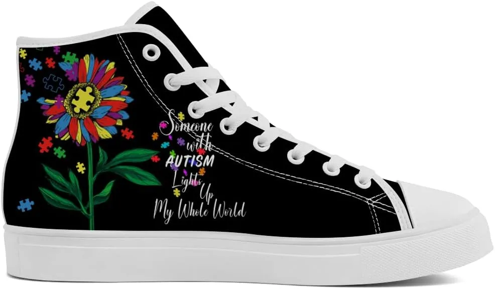 Autism Awareness High Top Shoes Womens Mens High Top Canvas Sneakers Casual Shoes Gifts for Men Women