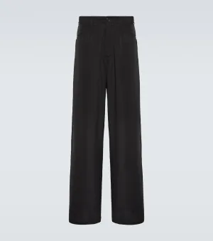 Balenciaga High Waist Wide Leg Pants, Black