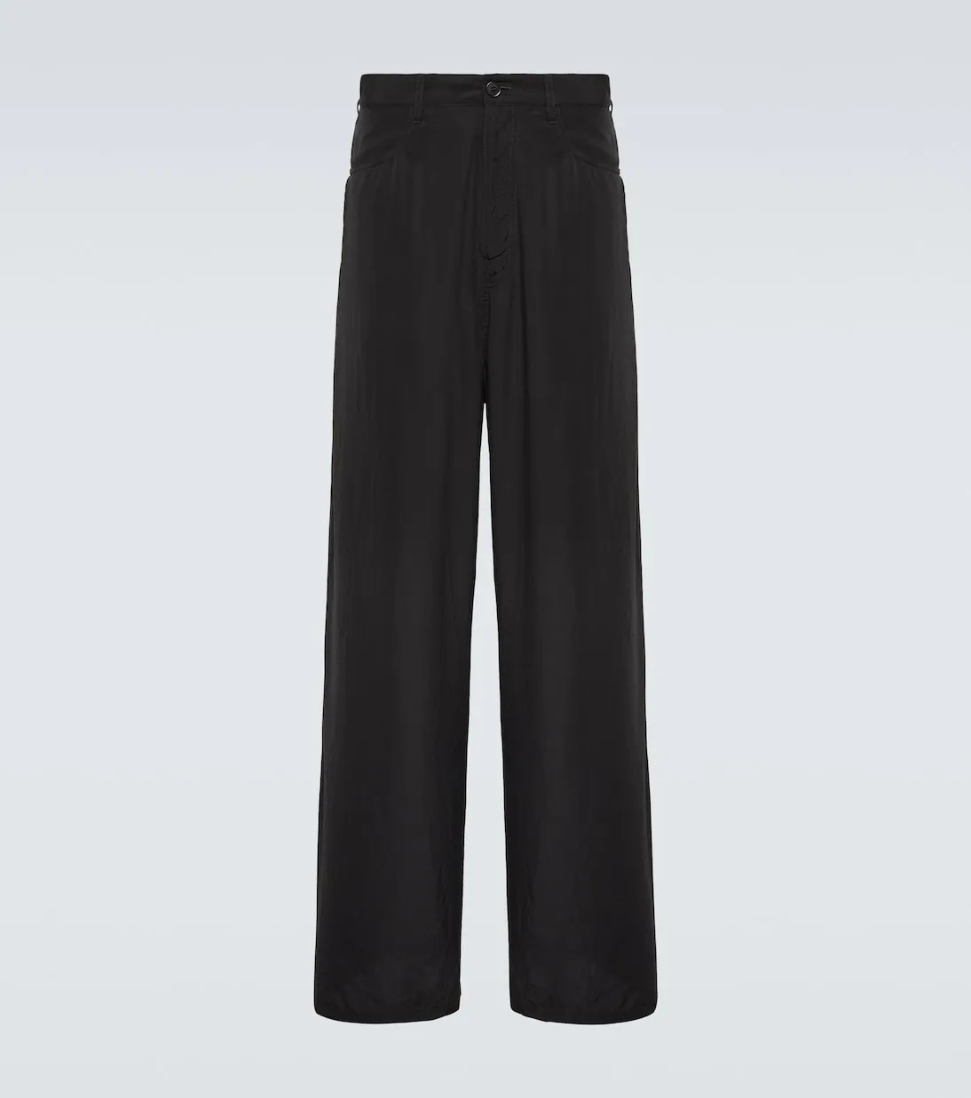 Balenciaga High Waist Wide Leg Pants, Black