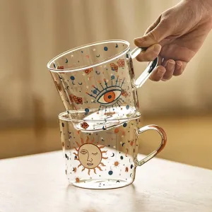 Boho Style Glass Tea Cup