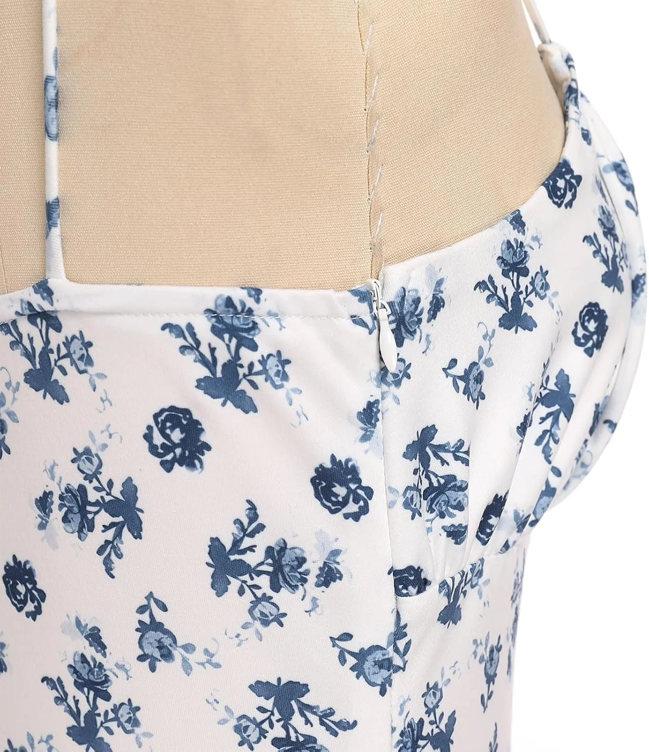 Bustier Dress for Women Boho Floral Corset Casual Sundress Spaghetti Strap Maxi Dress Summer Beach Party Midi Dresses