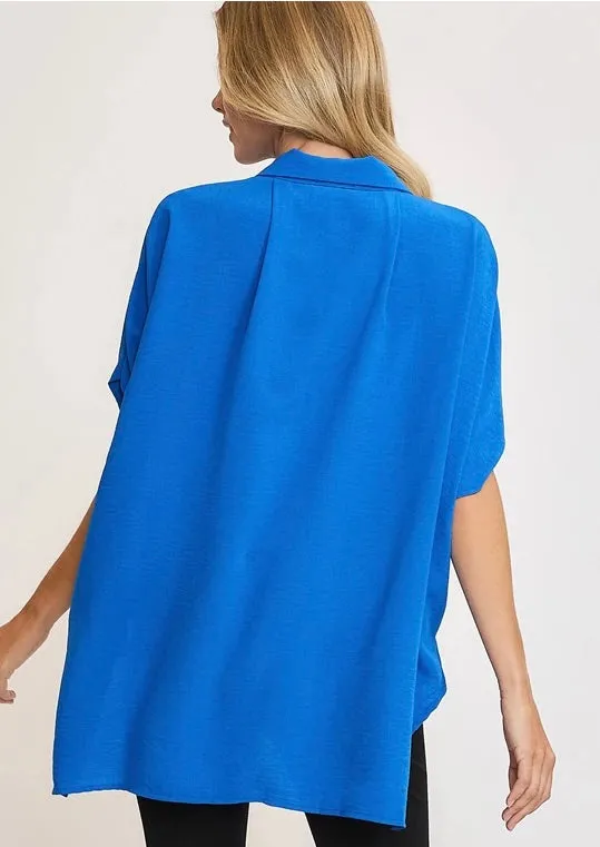 Button Down HI/LO Top