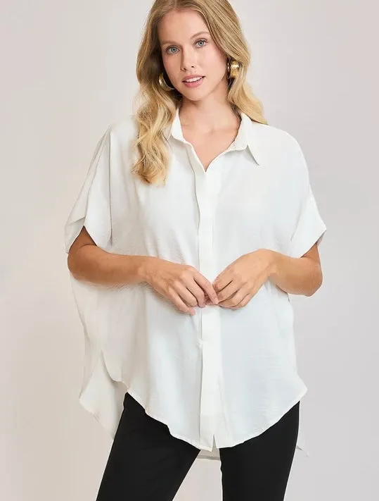 Button Down HI/LO Top