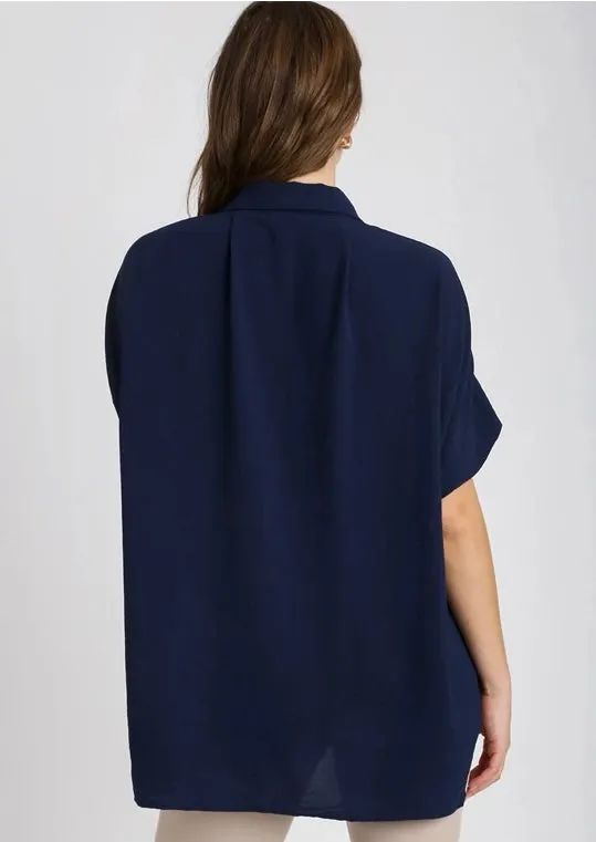Button Down HI/LO Top