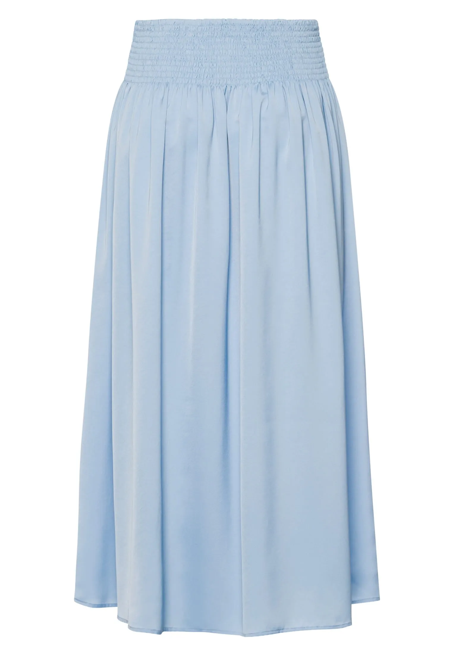 Casual Satin Skirt - Sky