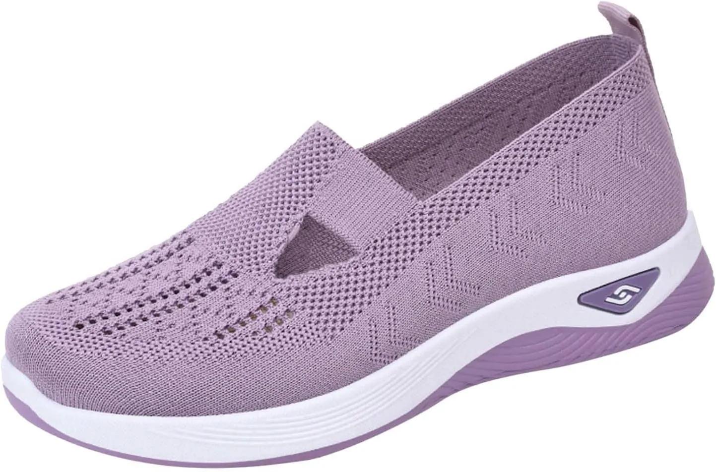 Cathalem Walking Shoes for Women, Women's Woven Orthopedic Breathable Soft Shoes Arch Support Diabetes Foam Shoes