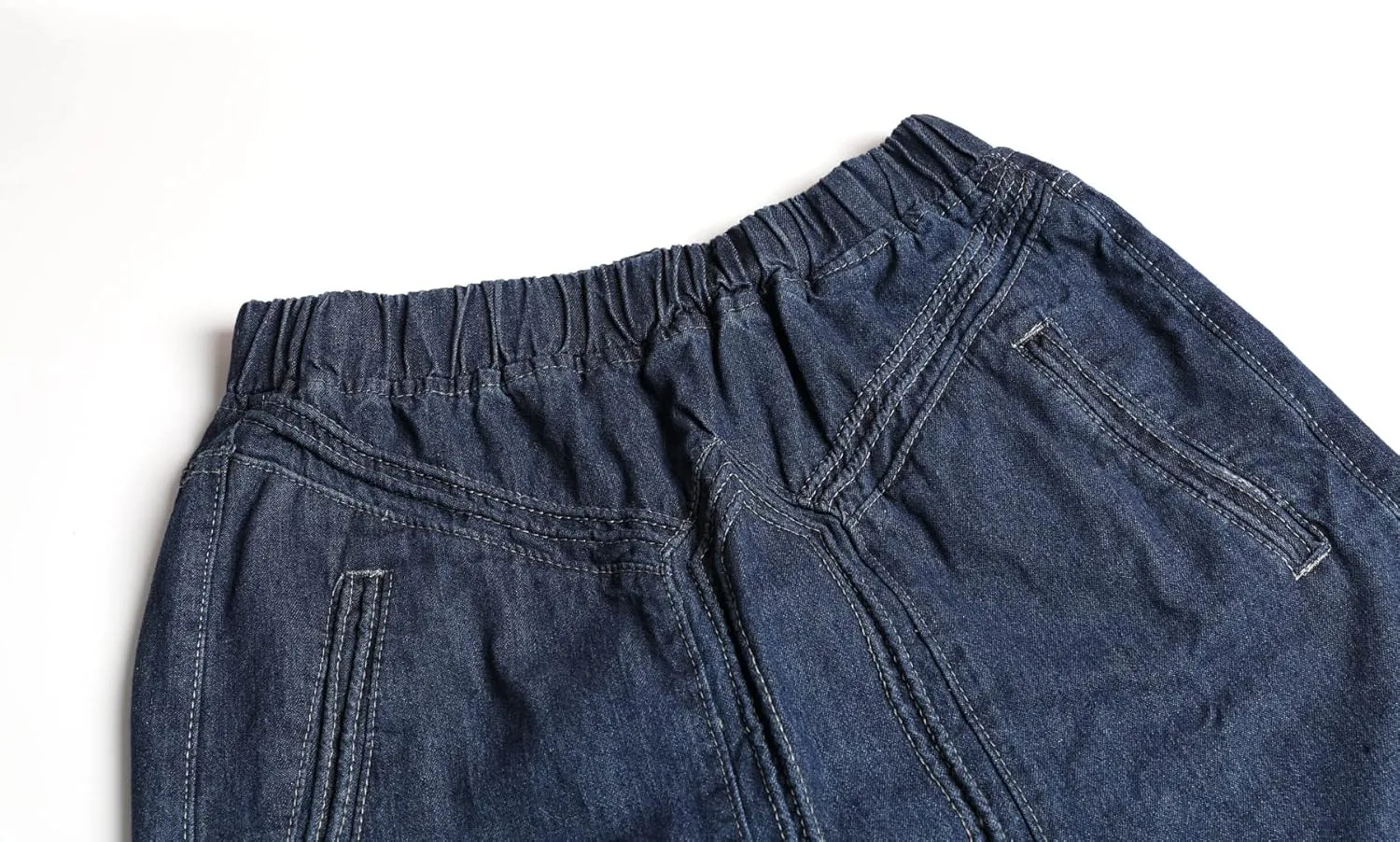CHARTOU Women's Retro Elastic High Waist Frayed A-Line Maxi Denim Skirt with Pockets