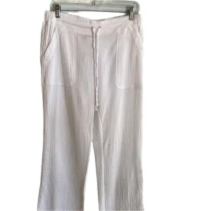 Cropped Fringe Pant-White
