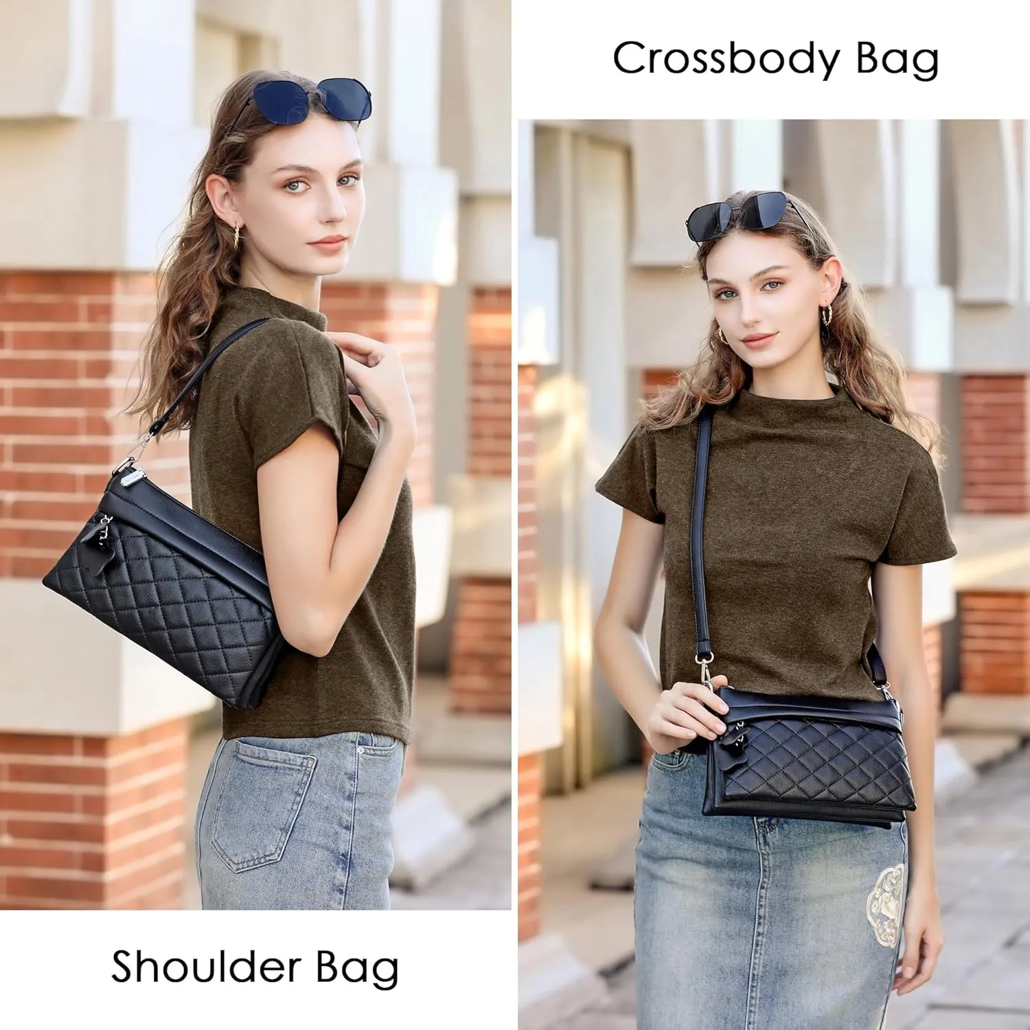 Crossbody Bags for Women Handbags, PU leather satchel Shoulder Bag Tote Bag Clutch Purse (Beige)