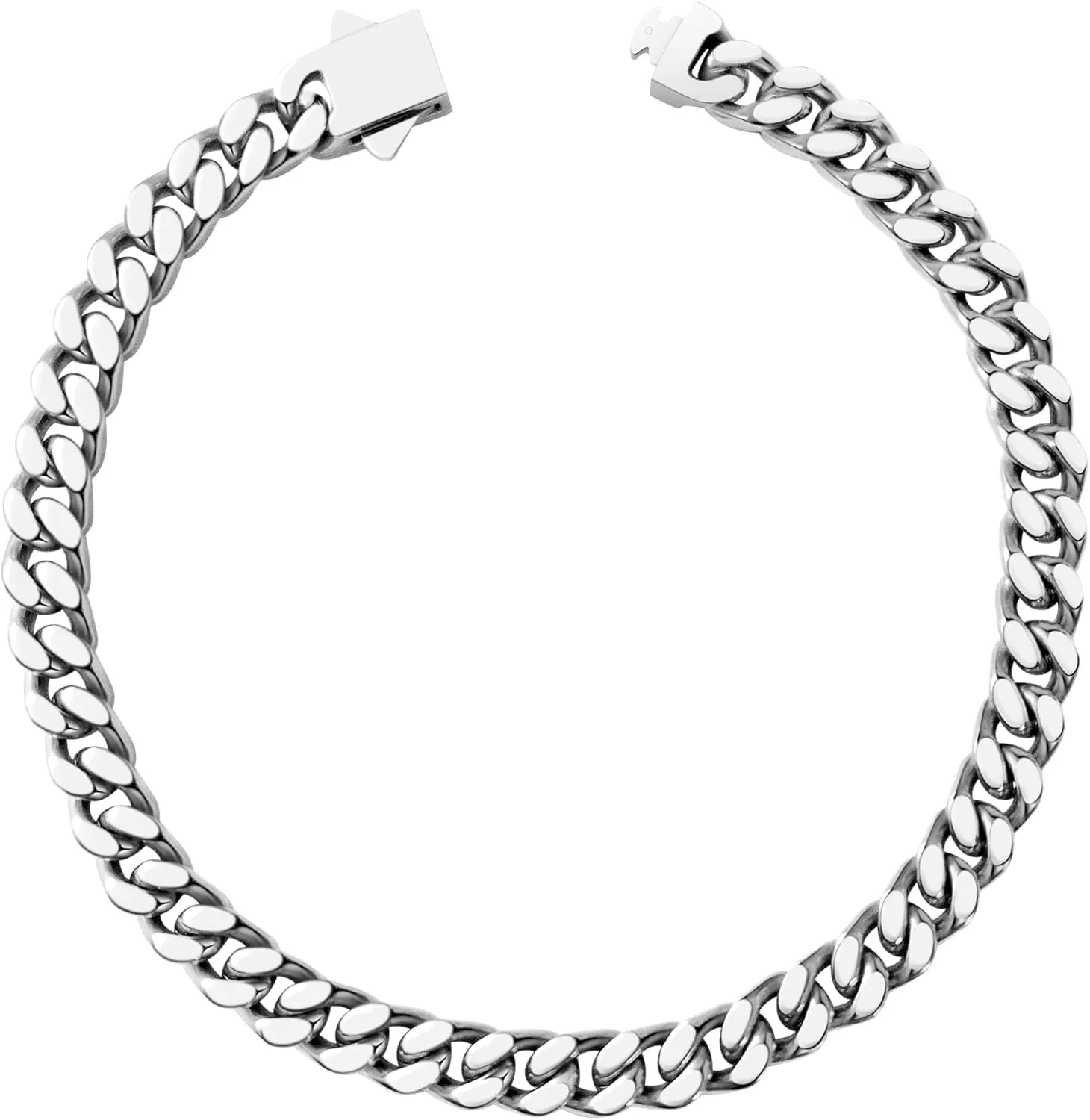 Cuban Link Chain Bracelet for Men, 5/7/9/13mm Width, 7.5/8.3/9 Inch Length,18K Gold/Black Plated/Stainless Steel Curb Wrist Chain for Men