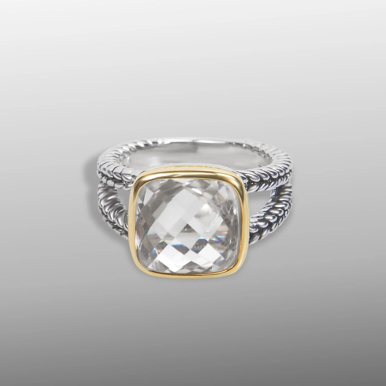 Designer 11MM CZ Statement Ring for Women Trendy Jewelry Inspired Wheat Chain Lines Cocktail Rings Gift