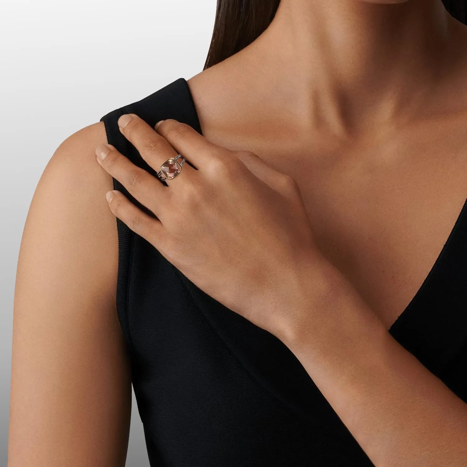 Designer 11MM CZ Statement Ring for Women Trendy Jewelry Inspired Wheat Chain Lines Cocktail Rings Gift