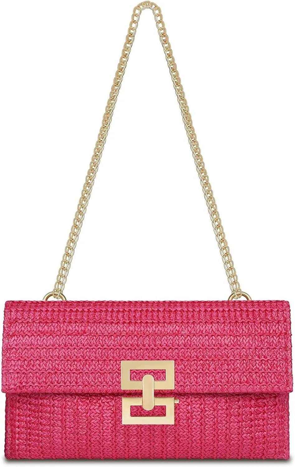 Designer Evening Handbag Summer Beach Shoulder Crossbody Straw Clutch Purse for Women