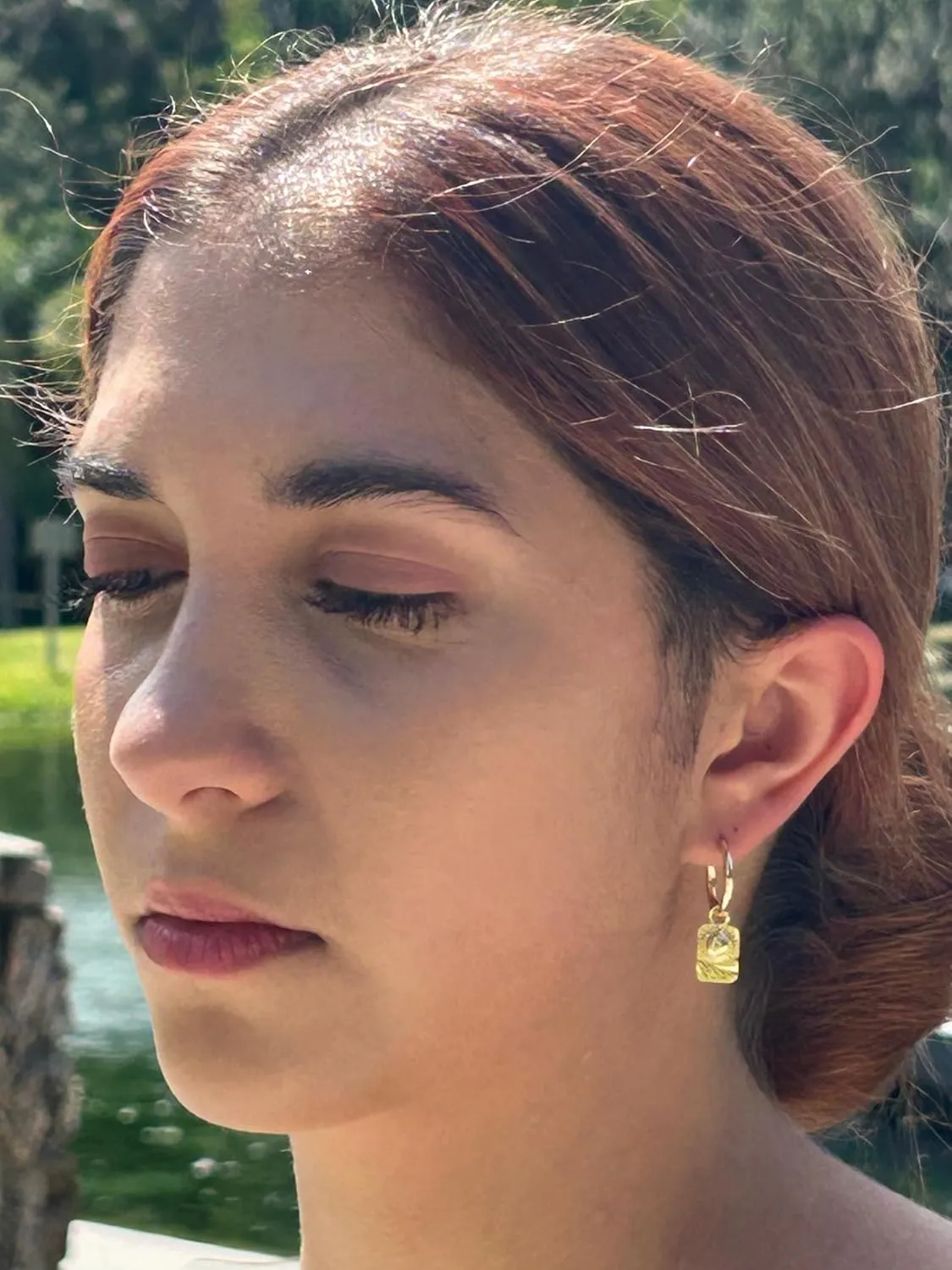 DIVAS Hoop Style Earrings Solid Sterling Silver 14K Gold Plated