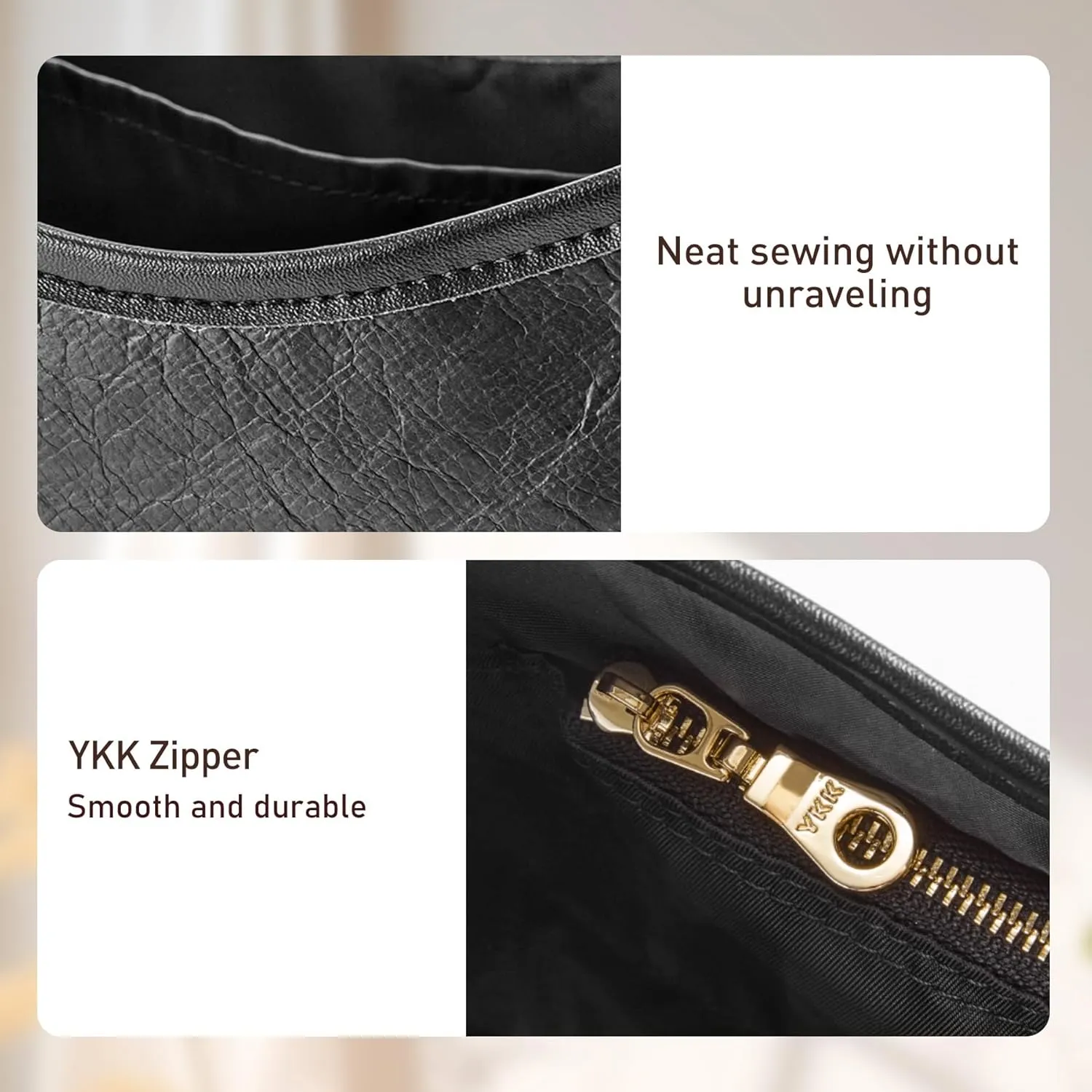 Doxo Purse Organizer Insert Compatible with Longchamp Hobo, Extra Lightweight Waterproof Bag Organizer with YKK ZipBlackHobo