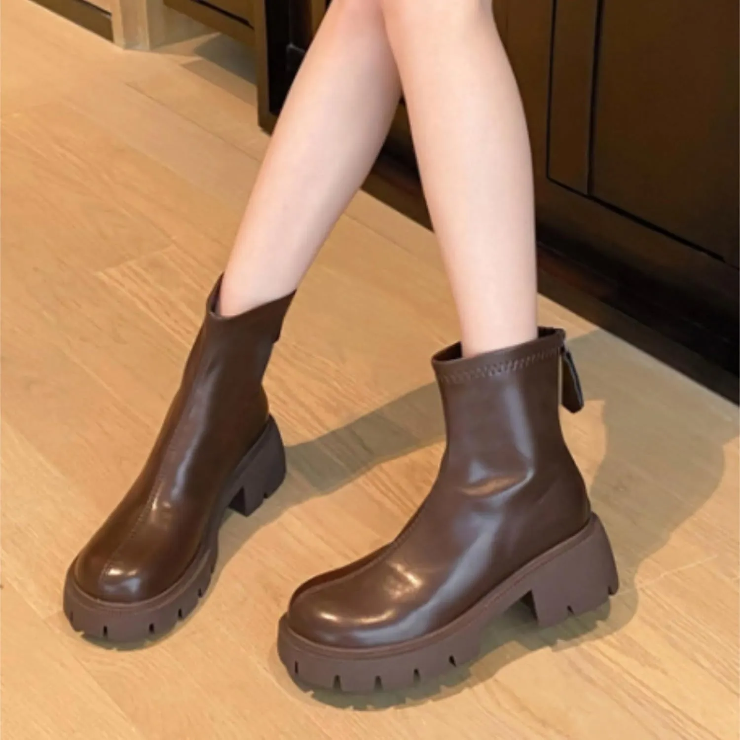 Dress Boots Women Black Womens Boots Pointed Boots for Women No Heel Booties Women'S Ankle Boots & Booties Wide Brown Boots for Women Ankle