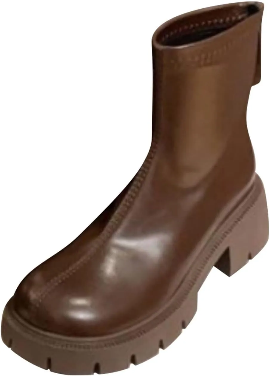 Dress Boots Women Black Womens Boots Pointed Boots for Women No Heel Booties Women'S Ankle Boots & Booties Wide Brown Boots for Women Ankle