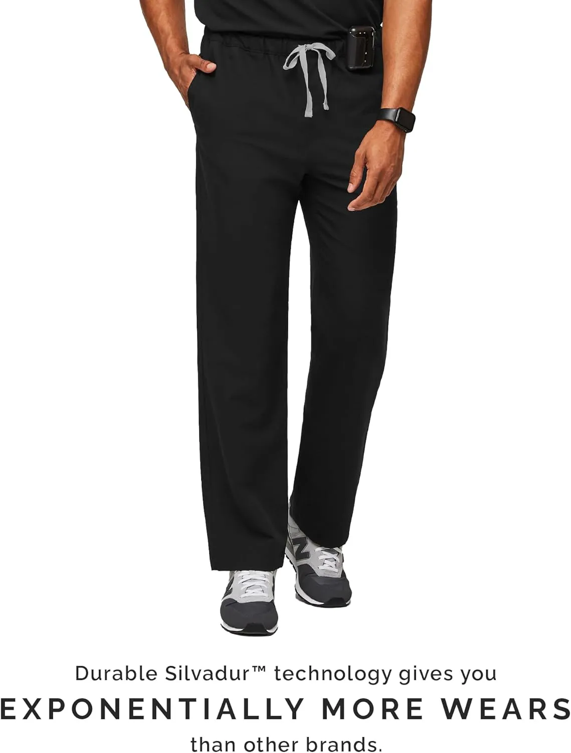 FIGS Pisco Basic Scrub Pants for Men ?? Structured Fit, Straight Leg, 4 Pockets, Anti-Wrinkle