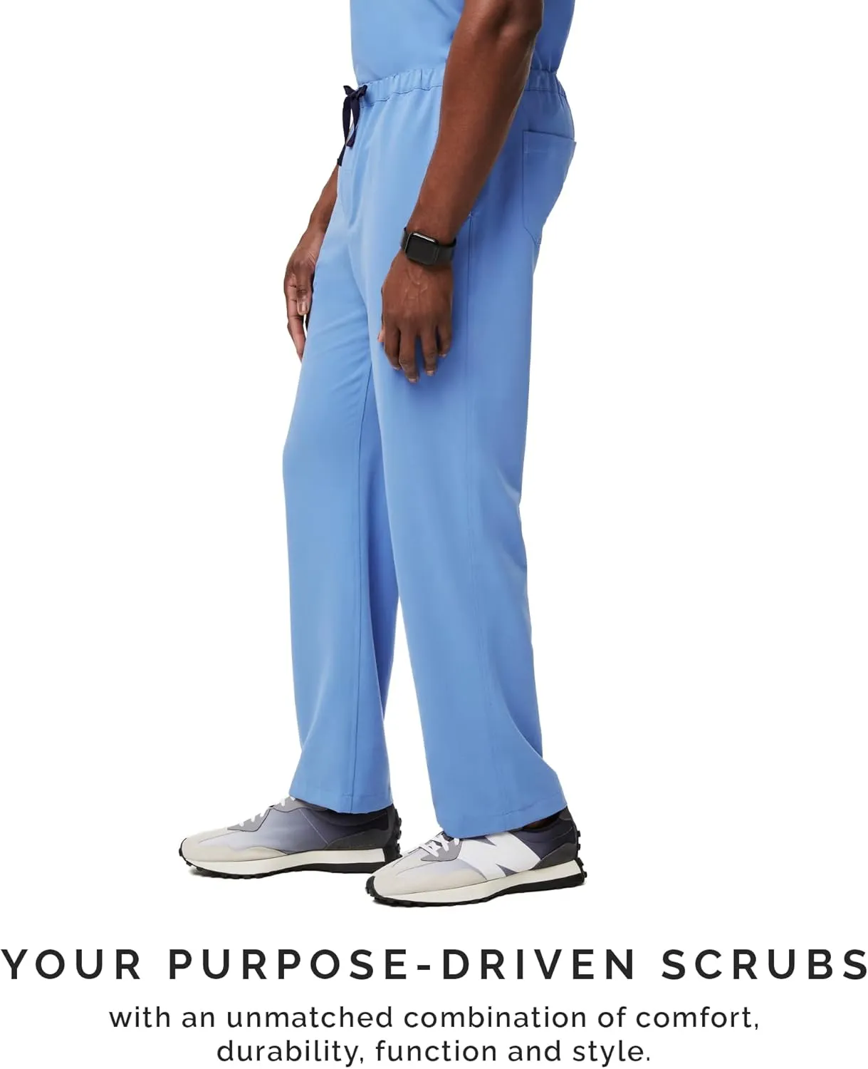FIGS Pisco Basic Scrub Pants for Men ?? Structured Fit, Straight Leg, 4 Pockets, Anti-Wrinkle