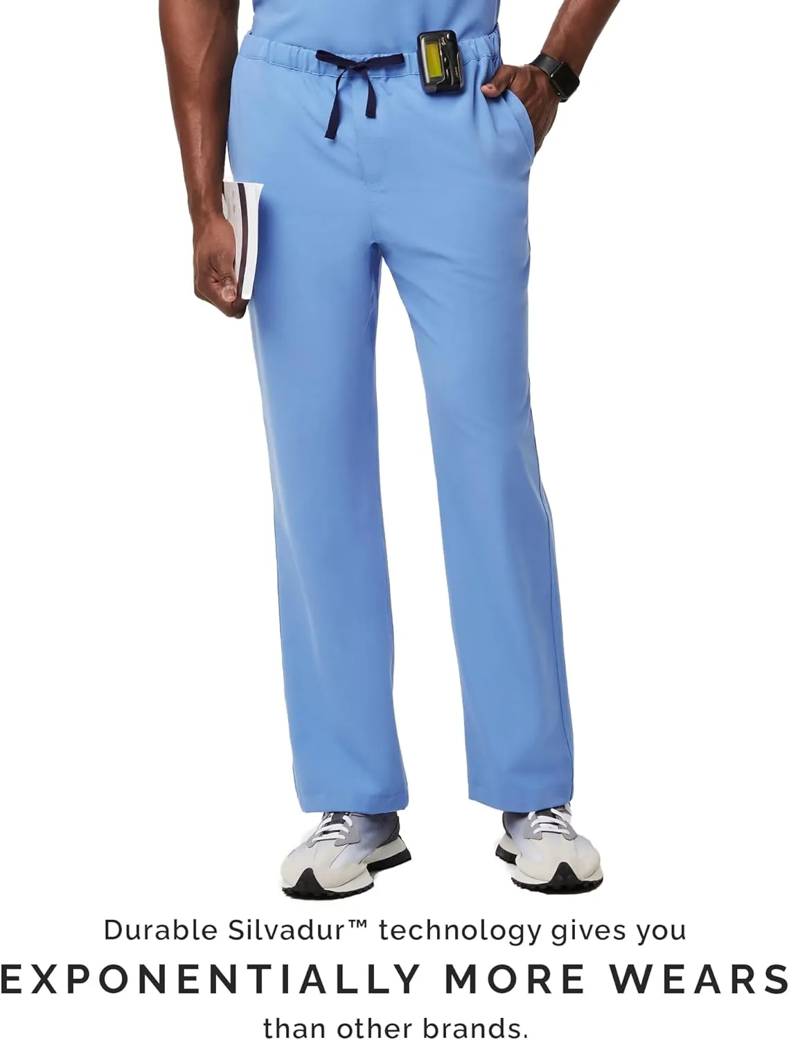 FIGS Pisco Basic Scrub Pants for Men ?? Structured Fit, Straight Leg, 4 Pockets, Anti-Wrinkle