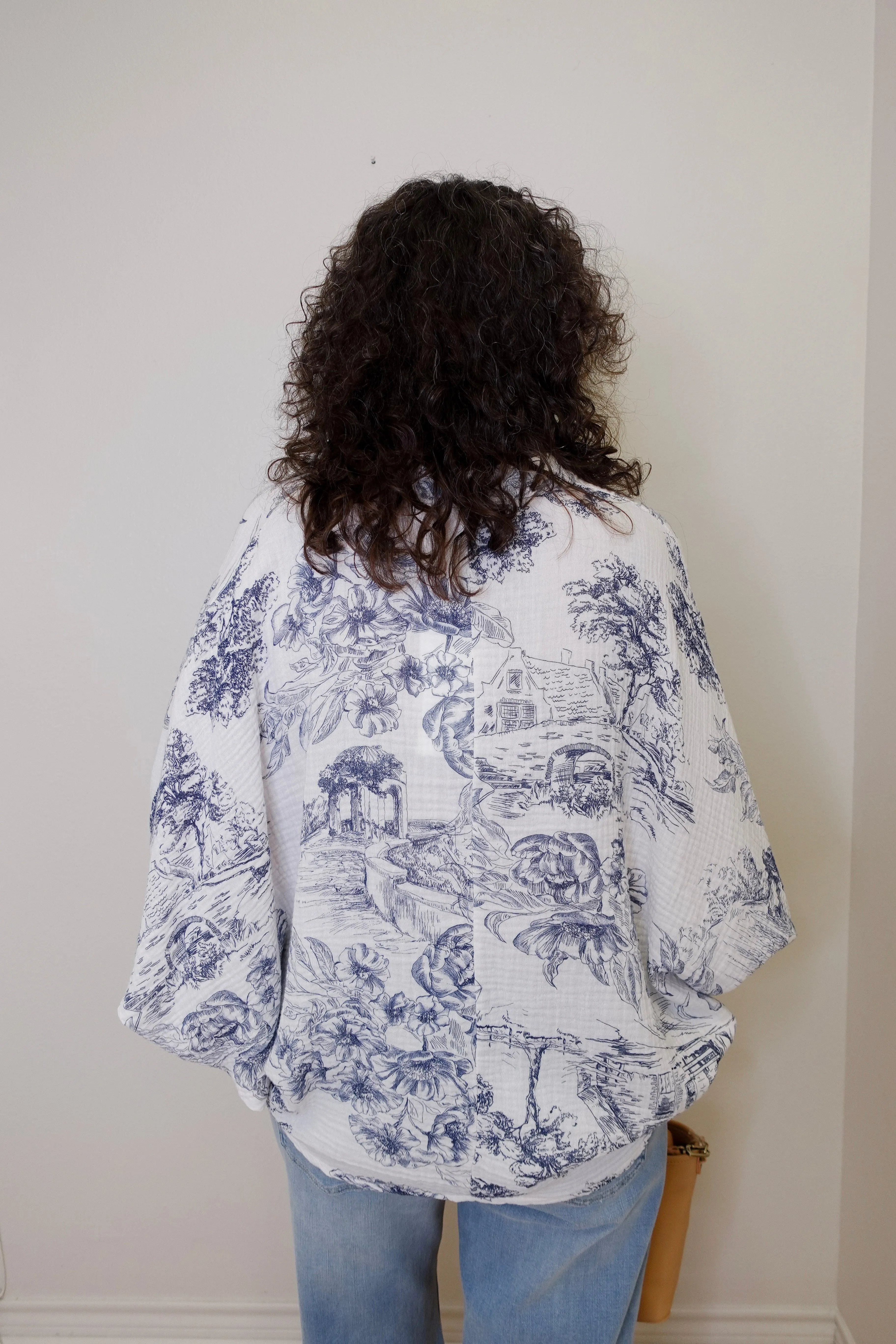 Floral Button Down Gauze Top