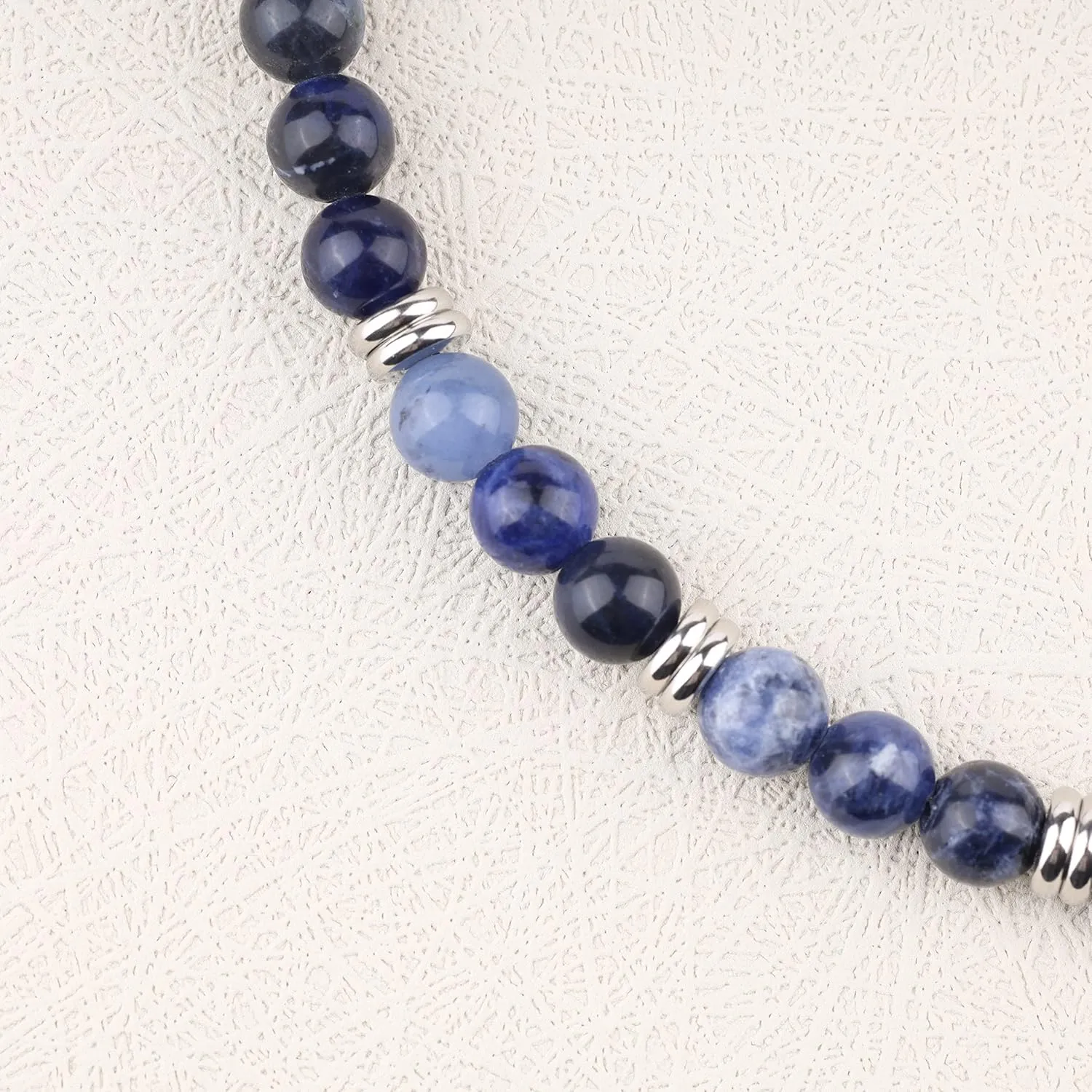 GAVU Men's Crystal Beaded Bracelet, Crystal Bracelet for Men