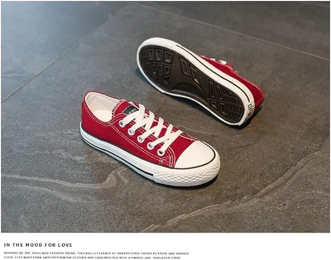 Girl's Canvas Sneakers Casual Style All Season Toddler Little Kid