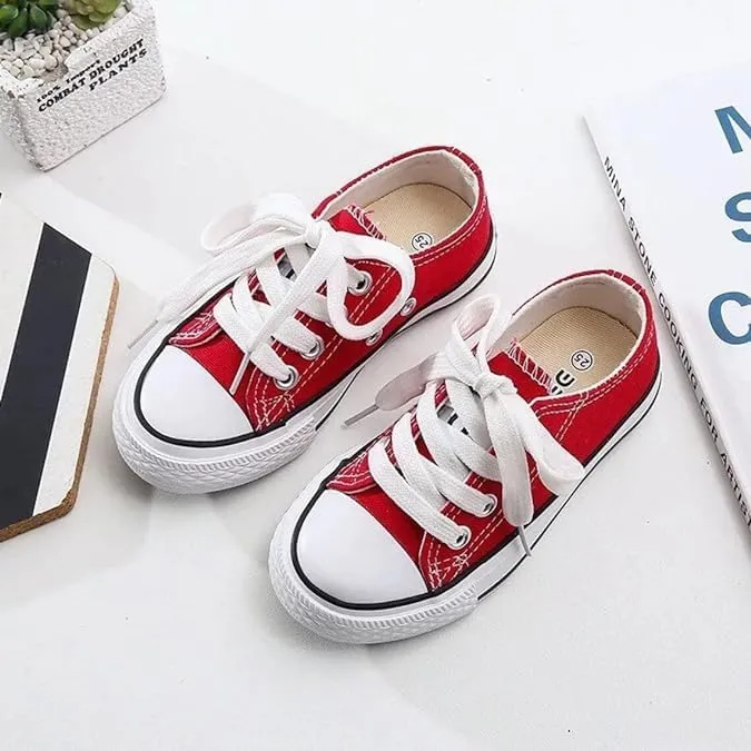 Girl's Canvas Sneakers Casual Style All Season Toddler Little Kid