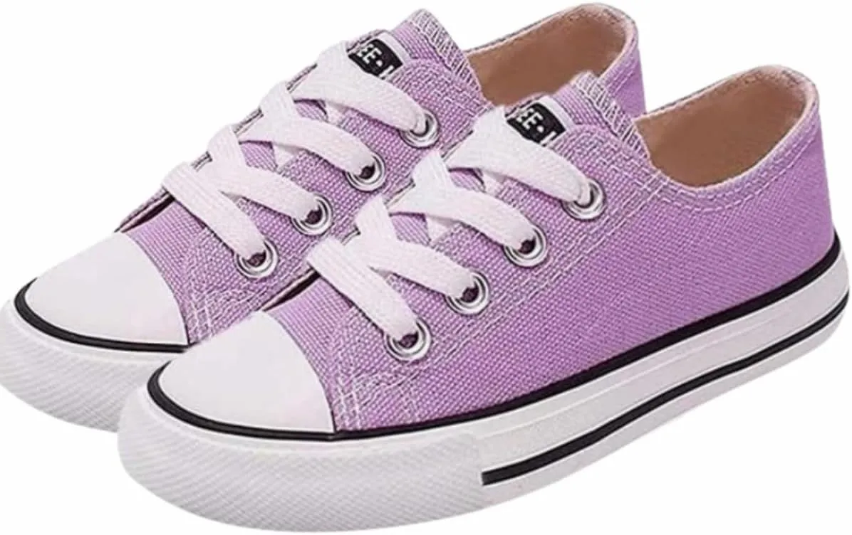 Girl's Canvas Sneakers Casual Style All Season Toddler Little Kid