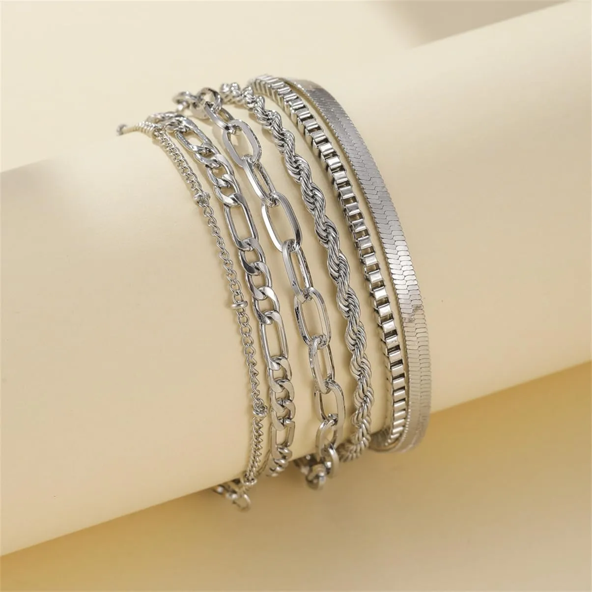 Gold Bangle Cuff Bracelets Set for Women,14K Gold Plated Stackable Bracelets for Women,Dainty Adjustable Bangle Paperclip Snake Cuban Link Chain Bracelets for Women