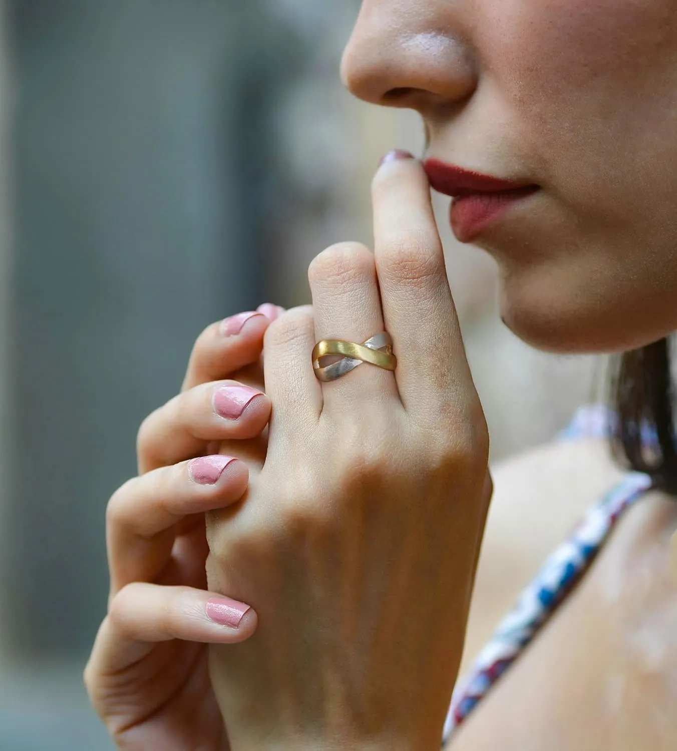 Gold Cross Rings for Women, Fashion Two Tone 14K Gold Plated Chunky Statement Band Rings Metal Rings Cocktail Costume Jewelry for Her
