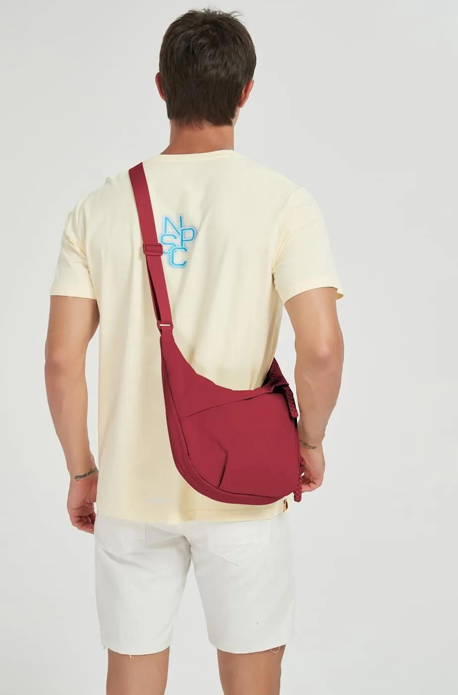 GRPKSSIB Nylon Crescent Bag Hobo Crossbody Bags Casual Sling Bag Slouchy Shoulder Bags Travel Messenger Bag for Women Men