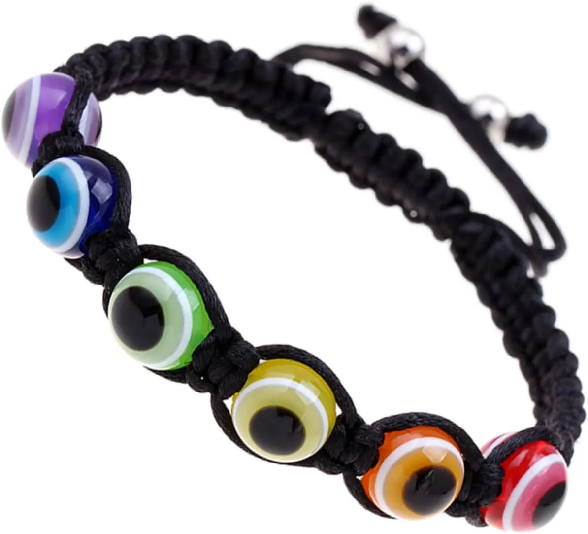 Handmade Blue Eyes Bracelet Woven Bead Chic Bangle Wrist Ornament for Daily Wear