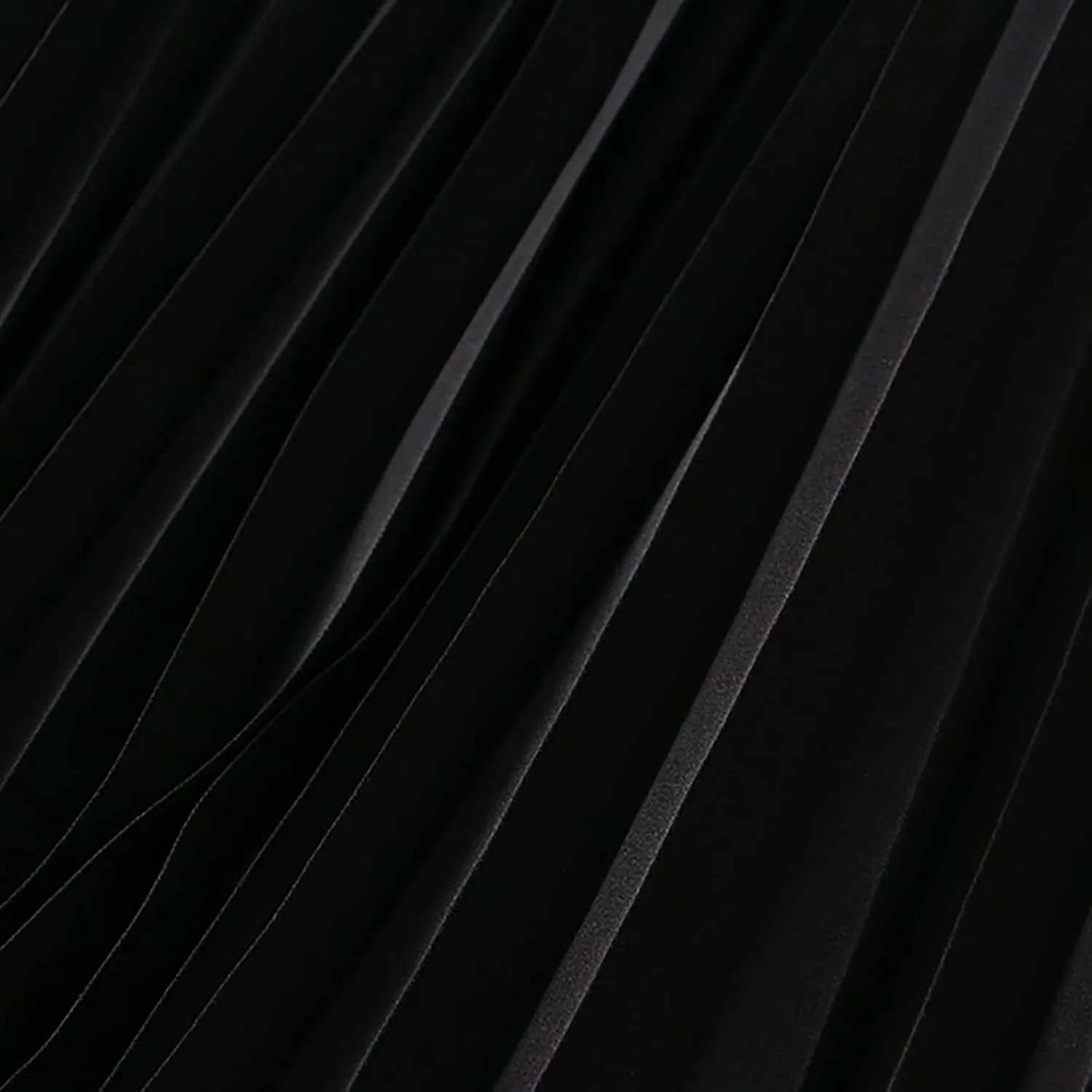 HGps8w Women Elegant Pleated Skirt Solid Color High Elastic Waist Midi Swing A-line Skirts